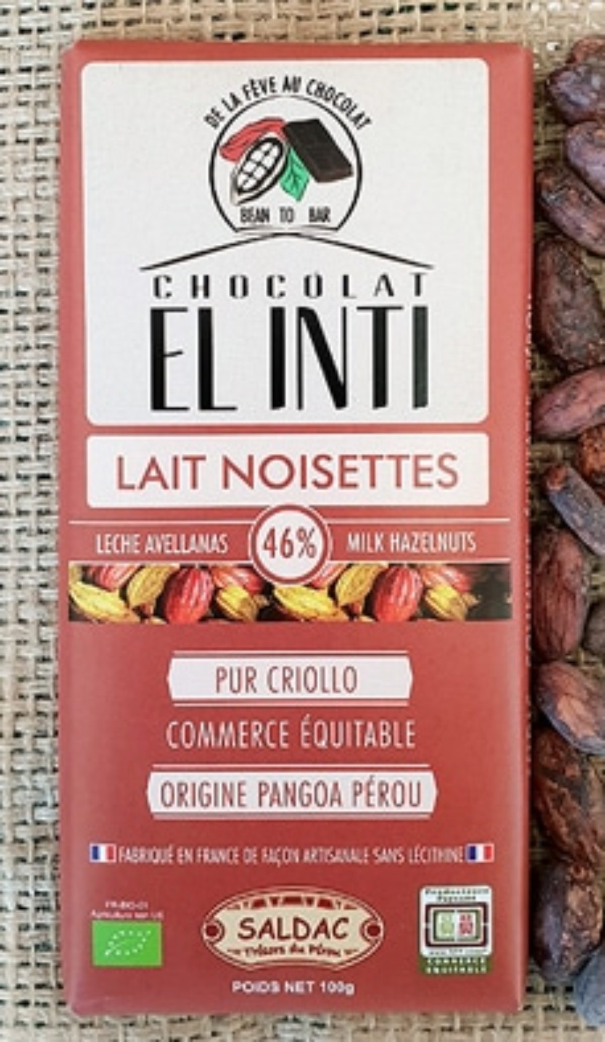 Tablette de Chocolat au Lait - Grué de Cacao & Noisettes