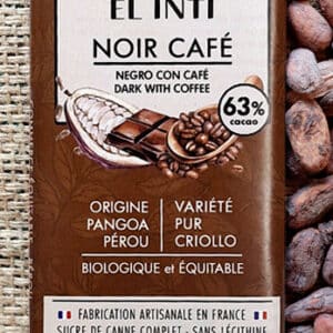 Chocolat noir au café Palomar, sans lécithine, bio