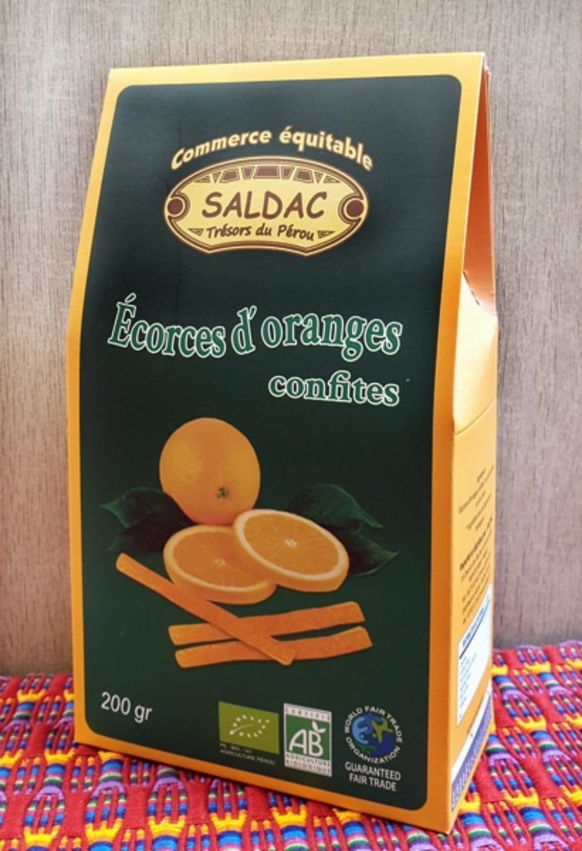 Ecorces d'orange confites biologiques, 200 g - Saldac