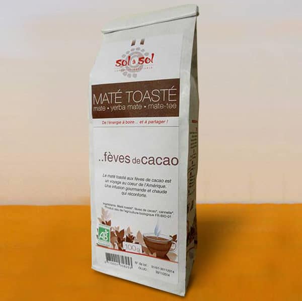 Maté toasté aux fèves de cacao - biologique - brésil - 100g