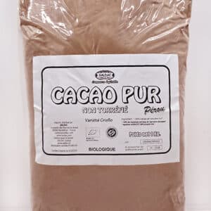 Cacao pur NON torréfié en poudre, bio, le kilo