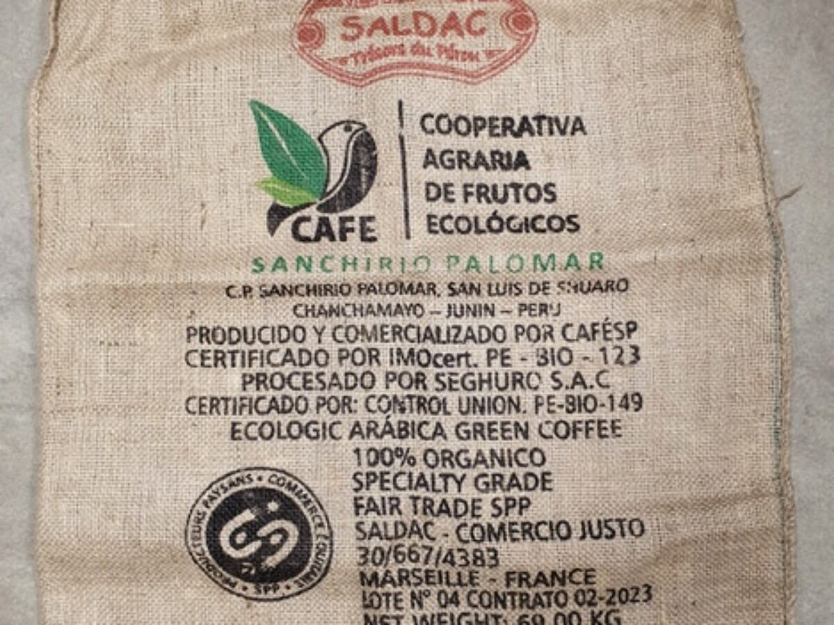 Café Palomar moulu biologique - Paquet de 1 kg - Saldac